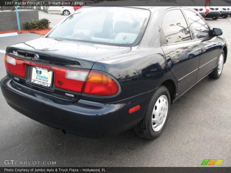 Brilliant Black / Beige 1997 Mazda Protege LX