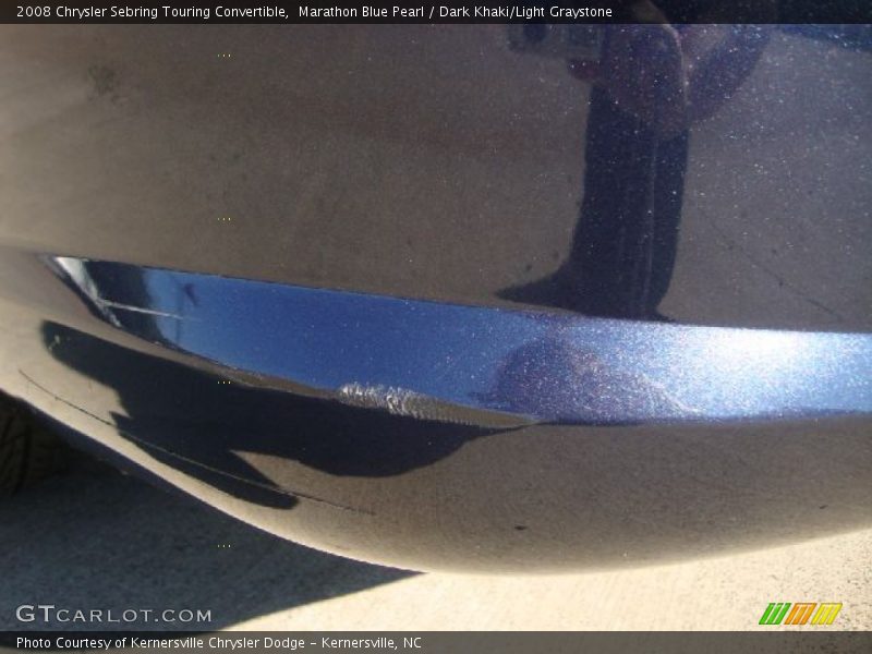 Marathon Blue Pearl / Dark Khaki/Light Graystone 2008 Chrysler Sebring Touring Convertible