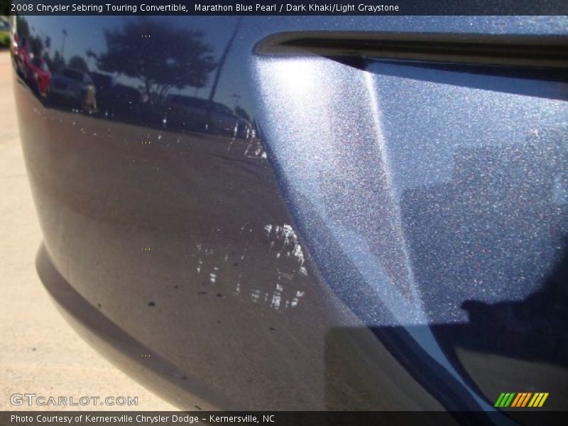 Marathon Blue Pearl / Dark Khaki/Light Graystone 2008 Chrysler Sebring Touring Convertible