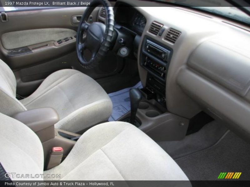 Brilliant Black / Beige 1997 Mazda Protege LX