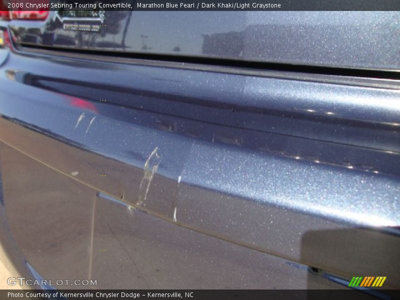 Marathon Blue Pearl / Dark Khaki/Light Graystone 2008 Chrysler Sebring Touring Convertible