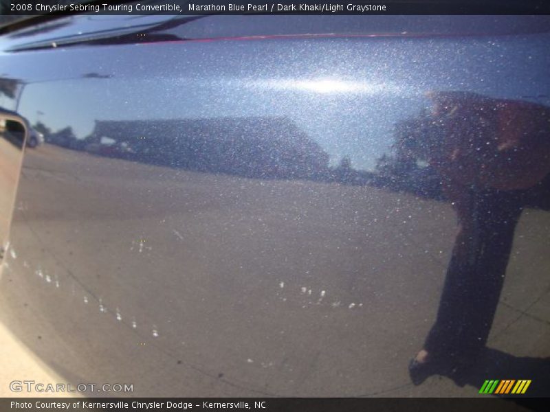 Marathon Blue Pearl / Dark Khaki/Light Graystone 2008 Chrysler Sebring Touring Convertible