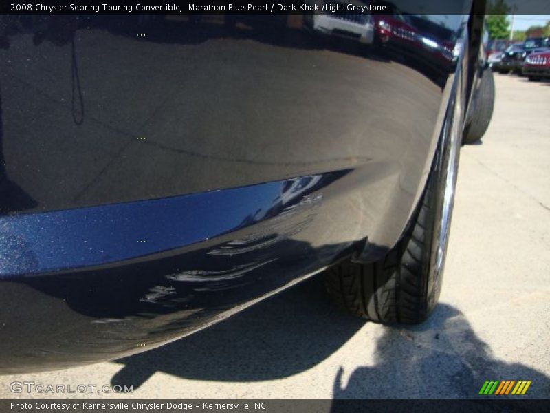 Marathon Blue Pearl / Dark Khaki/Light Graystone 2008 Chrysler Sebring Touring Convertible
