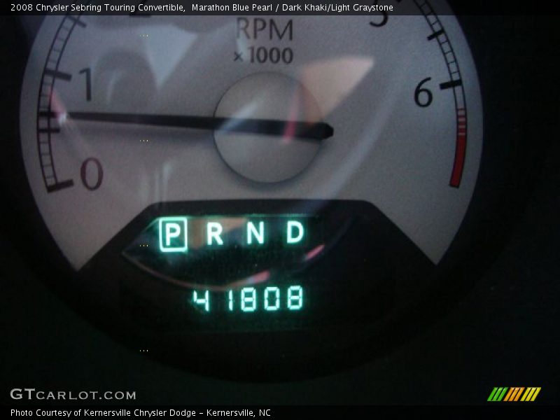 Marathon Blue Pearl / Dark Khaki/Light Graystone 2008 Chrysler Sebring Touring Convertible