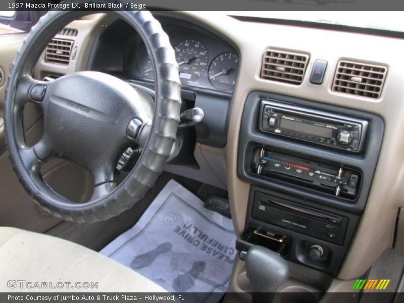 Brilliant Black / Beige 1997 Mazda Protege LX