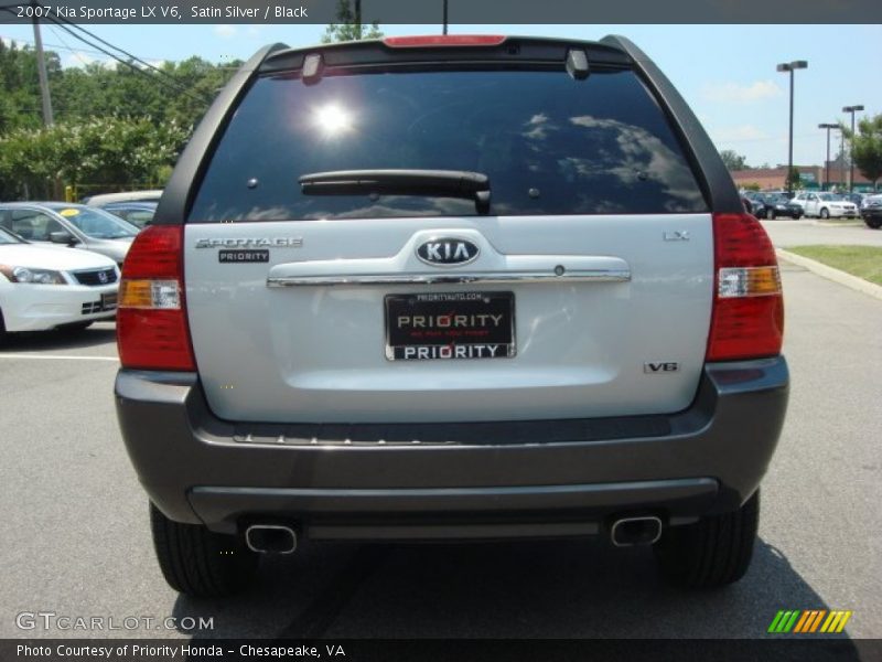 Satin Silver / Black 2007 Kia Sportage LX V6