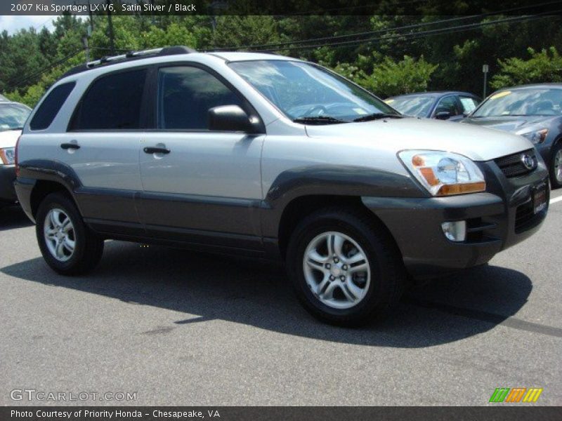 Satin Silver / Black 2007 Kia Sportage LX V6