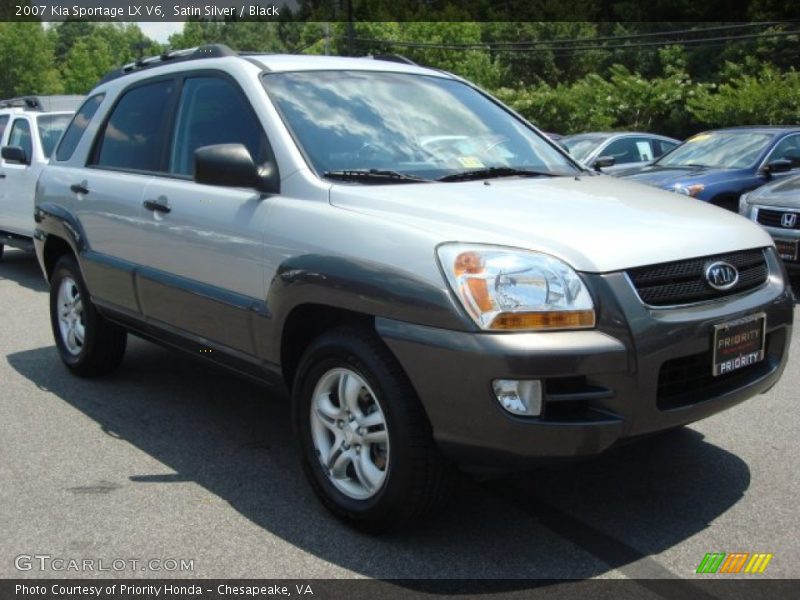 Satin Silver / Black 2007 Kia Sportage LX V6