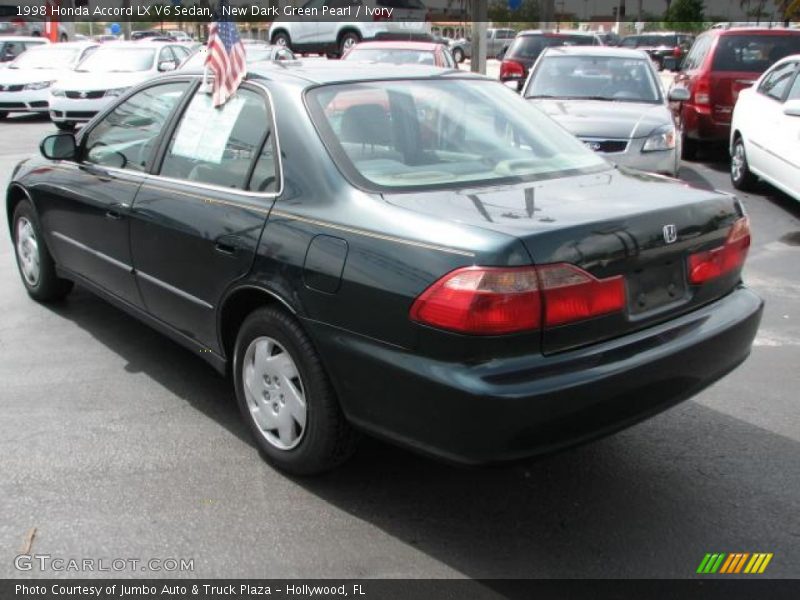 New Dark Green Pearl / Ivory 1998 Honda Accord LX V6 Sedan