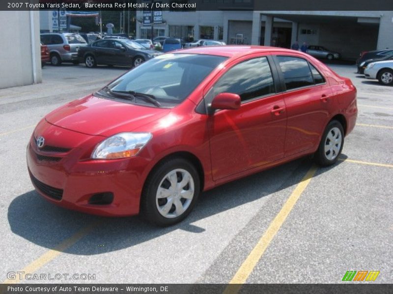 Barcelona Red Metallic / Dark Charcoal 2007 Toyota Yaris Sedan