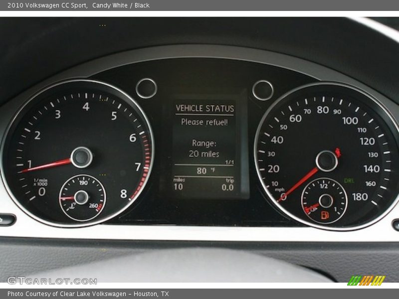 Candy White / Black 2010 Volkswagen CC Sport