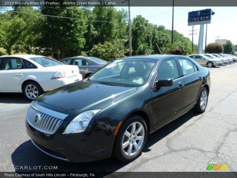 Atlantis Green Metallic / Camel 2010 Mercury Milan V6 Premier
