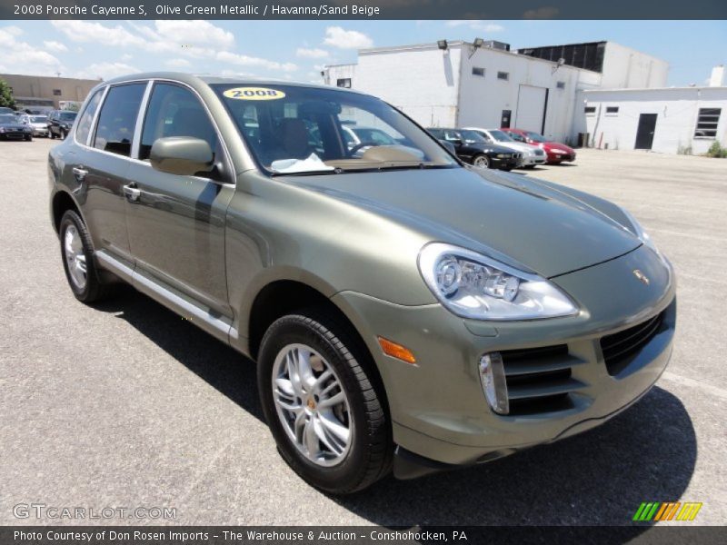 Olive Green Metallic / Havanna/Sand Beige 2008 Porsche Cayenne S