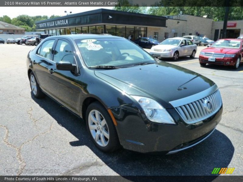 Atlantis Green Metallic / Camel 2010 Mercury Milan V6 Premier