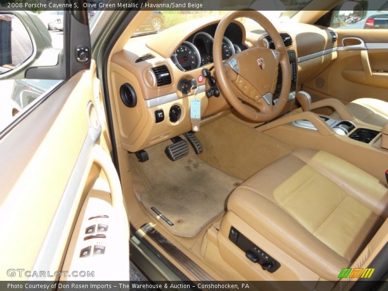 Olive Green Metallic / Havanna/Sand Beige 2008 Porsche Cayenne S