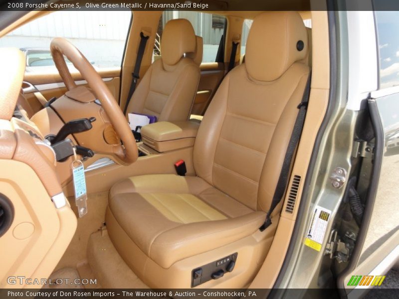 Olive Green Metallic / Havanna/Sand Beige 2008 Porsche Cayenne S