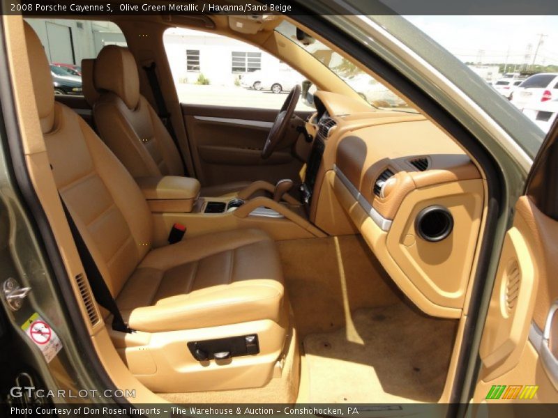 Olive Green Metallic / Havanna/Sand Beige 2008 Porsche Cayenne S
