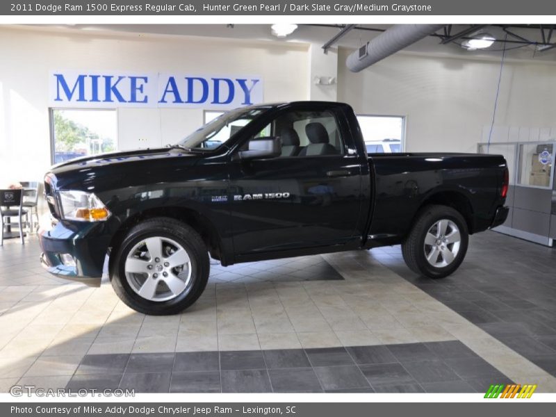 Hunter Green Pearl / Dark Slate Gray/Medium Graystone 2011 Dodge Ram 1500 Express Regular Cab