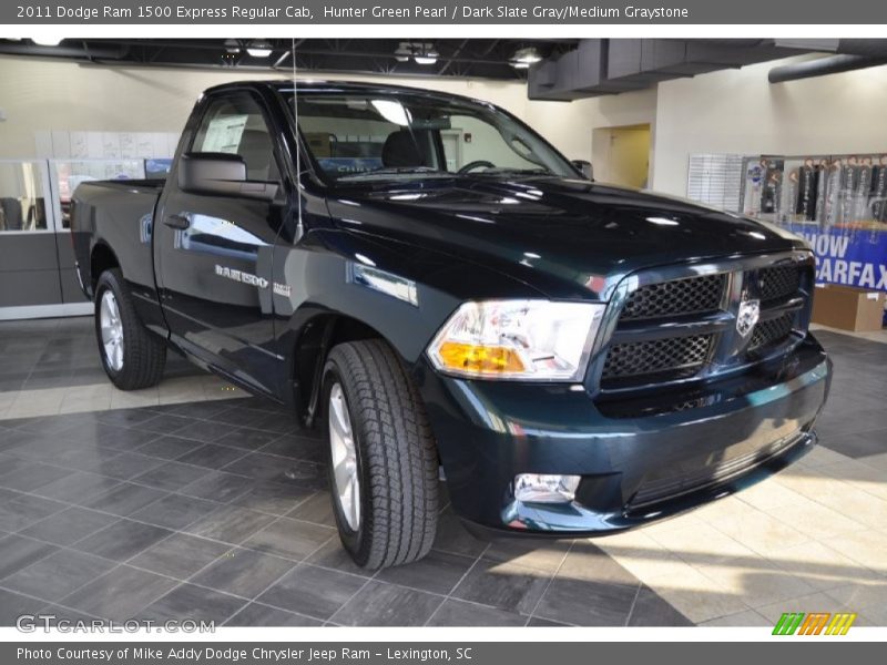 Hunter Green Pearl / Dark Slate Gray/Medium Graystone 2011 Dodge Ram 1500 Express Regular Cab