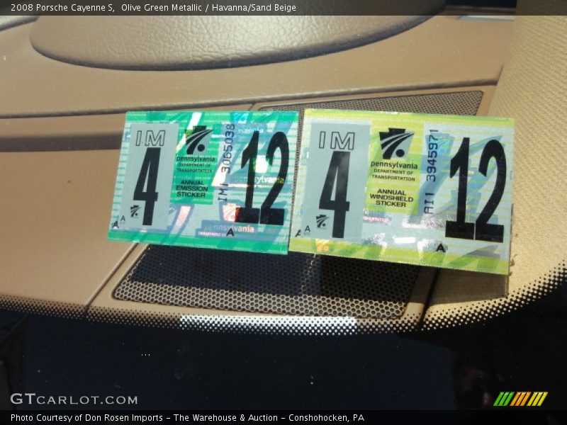 Olive Green Metallic / Havanna/Sand Beige 2008 Porsche Cayenne S