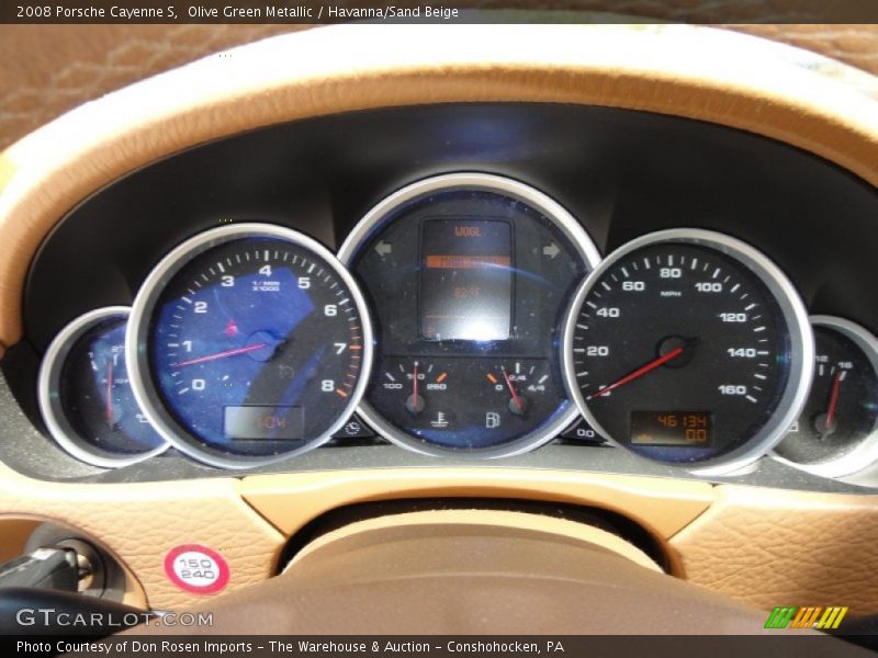 Olive Green Metallic / Havanna/Sand Beige 2008 Porsche Cayenne S