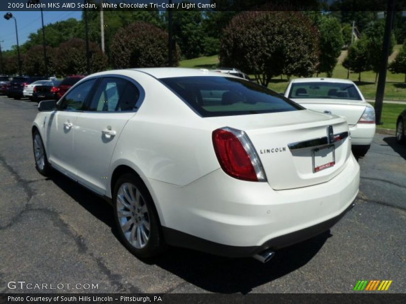 White Chocolate Tri-Coat / Light Camel 2009 Lincoln MKS AWD Sedan