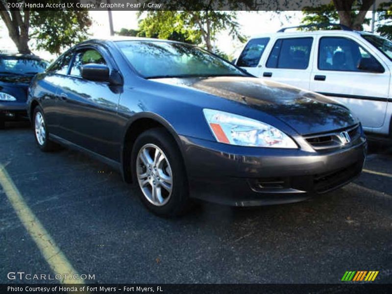 Graphite Pearl / Gray 2007 Honda Accord LX Coupe