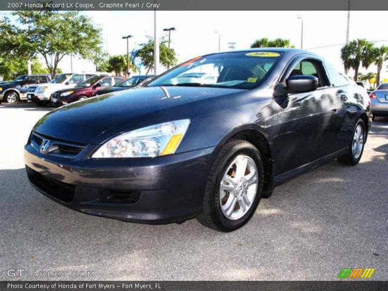 Graphite Pearl / Gray 2007 Honda Accord LX Coupe