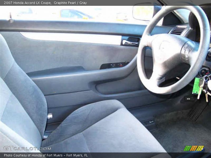 Graphite Pearl / Gray 2007 Honda Accord LX Coupe