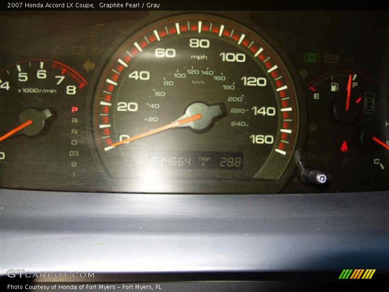 Graphite Pearl / Gray 2007 Honda Accord LX Coupe