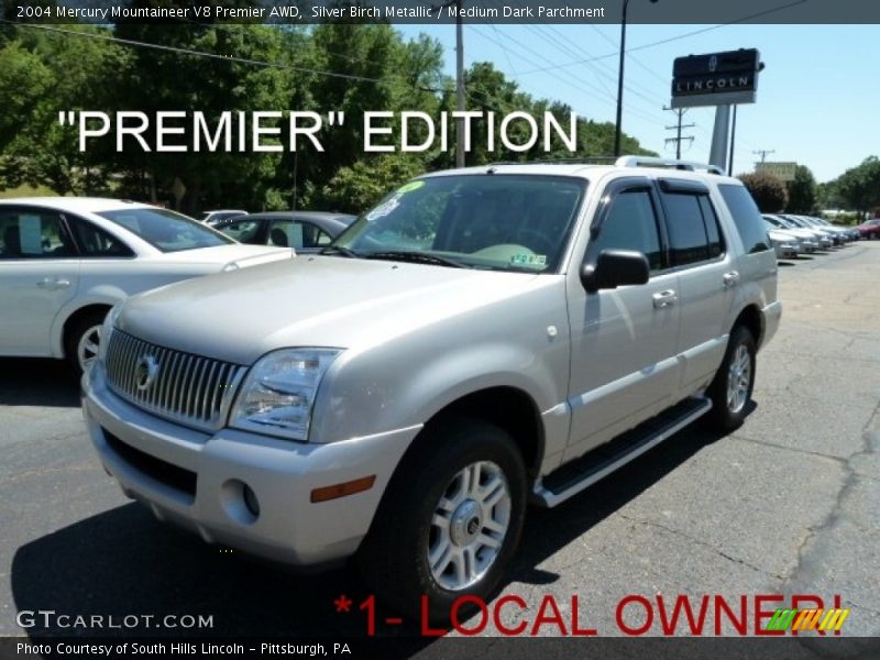 Silver Birch Metallic / Medium Dark Parchment 2004 Mercury Mountaineer V8 Premier AWD