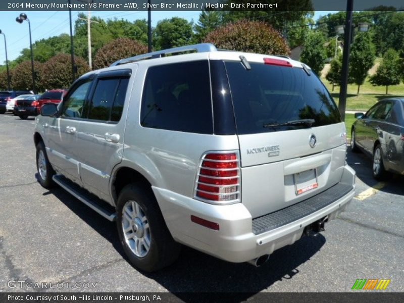 Silver Birch Metallic / Medium Dark Parchment 2004 Mercury Mountaineer V8 Premier AWD