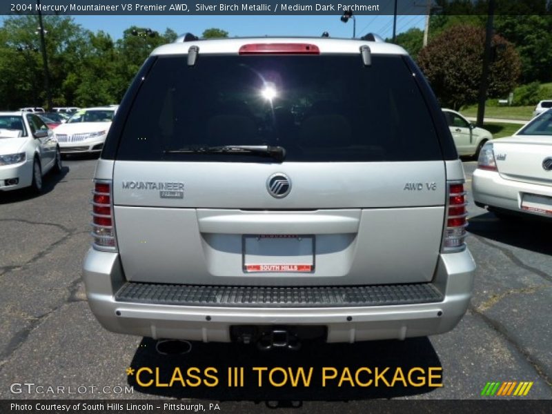 Silver Birch Metallic / Medium Dark Parchment 2004 Mercury Mountaineer V8 Premier AWD