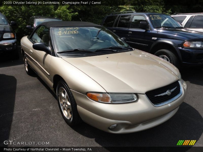 Champagne Pearl / Camel 2000 Chrysler Sebring JXi Convertible