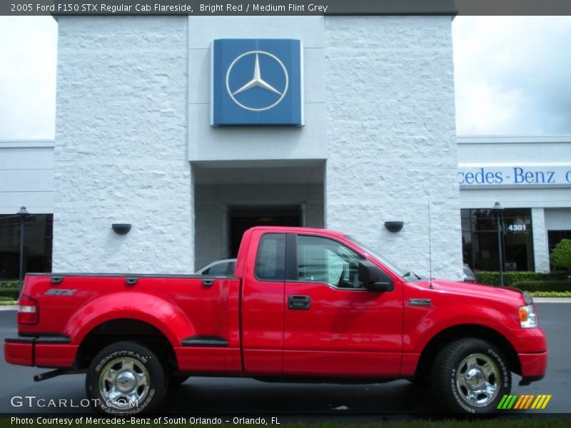 Bright Red / Medium Flint Grey 2005 Ford F150 STX Regular Cab Flareside