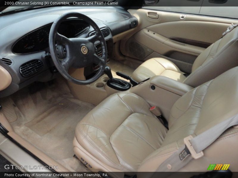 Champagne Pearl / Camel 2000 Chrysler Sebring JXi Convertible