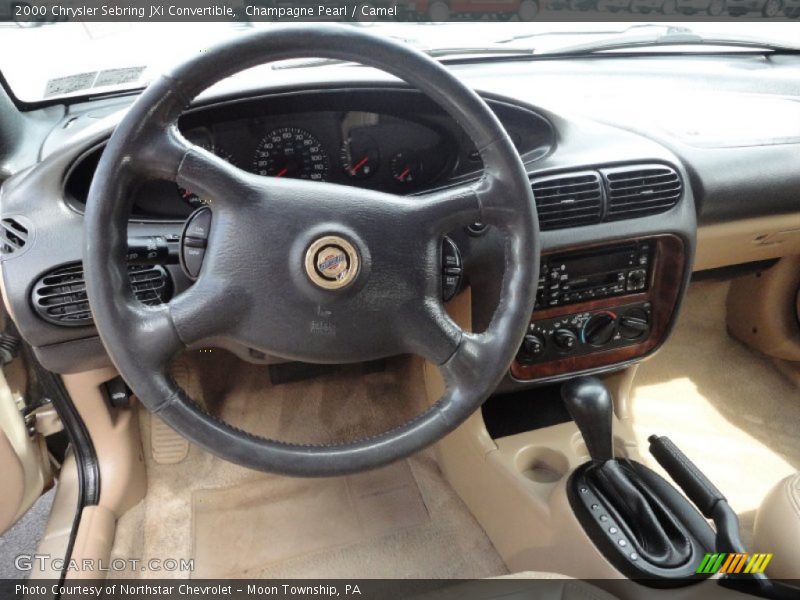 Champagne Pearl / Camel 2000 Chrysler Sebring JXi Convertible