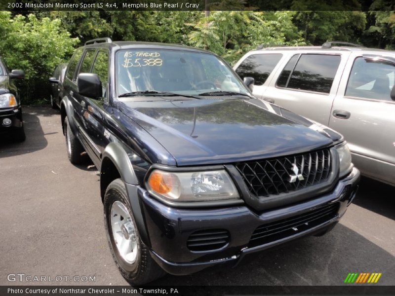 Memphis Blue Pearl / Gray 2002 Mitsubishi Montero Sport LS 4x4