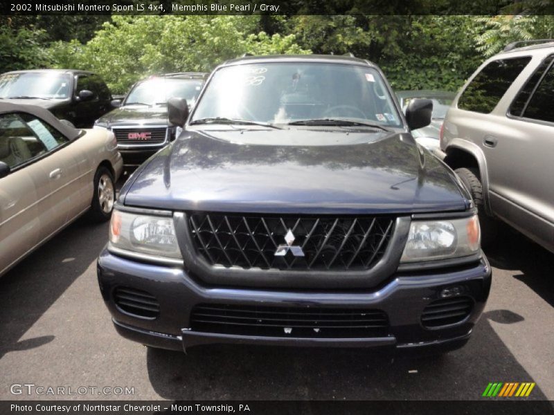 Memphis Blue Pearl / Gray 2002 Mitsubishi Montero Sport LS 4x4