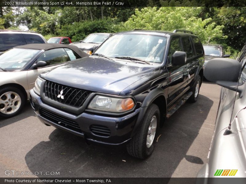 Memphis Blue Pearl / Gray 2002 Mitsubishi Montero Sport LS 4x4