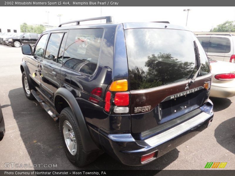 Memphis Blue Pearl / Gray 2002 Mitsubishi Montero Sport LS 4x4