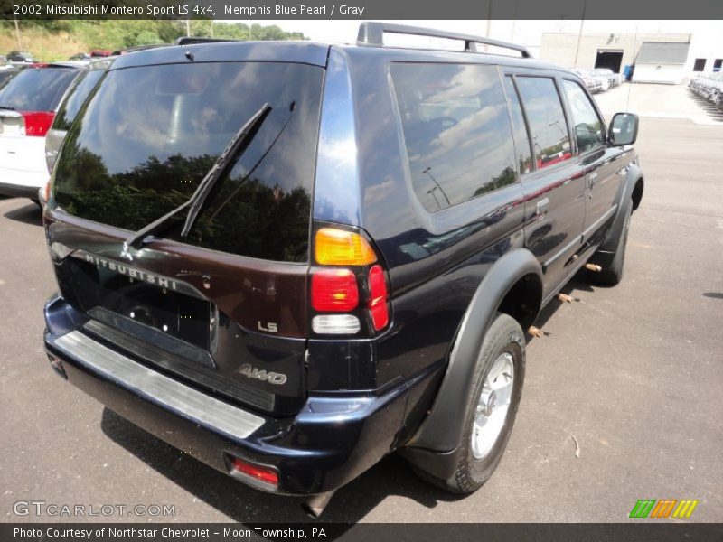 Memphis Blue Pearl / Gray 2002 Mitsubishi Montero Sport LS 4x4
