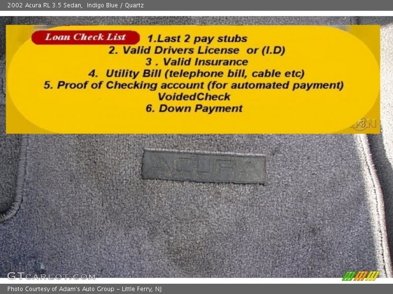 Indigo Blue / Quartz 2002 Acura RL 3.5 Sedan