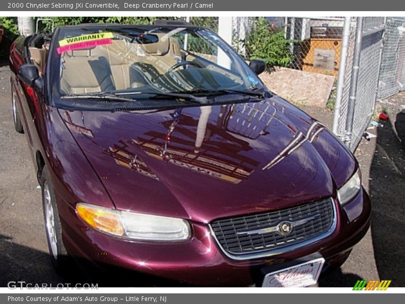 Deep Cranberry Pearl / Camel 2000 Chrysler Sebring JXi Convertible