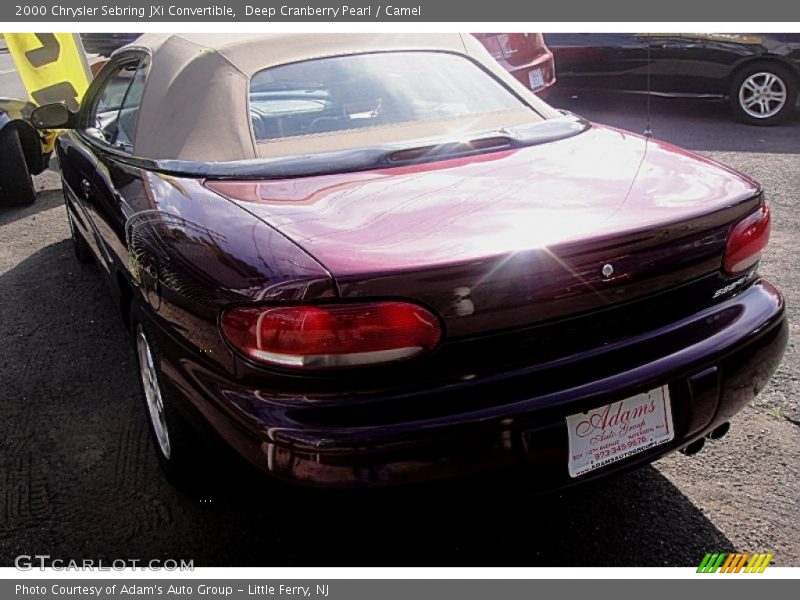 Deep Cranberry Pearl / Camel 2000 Chrysler Sebring JXi Convertible