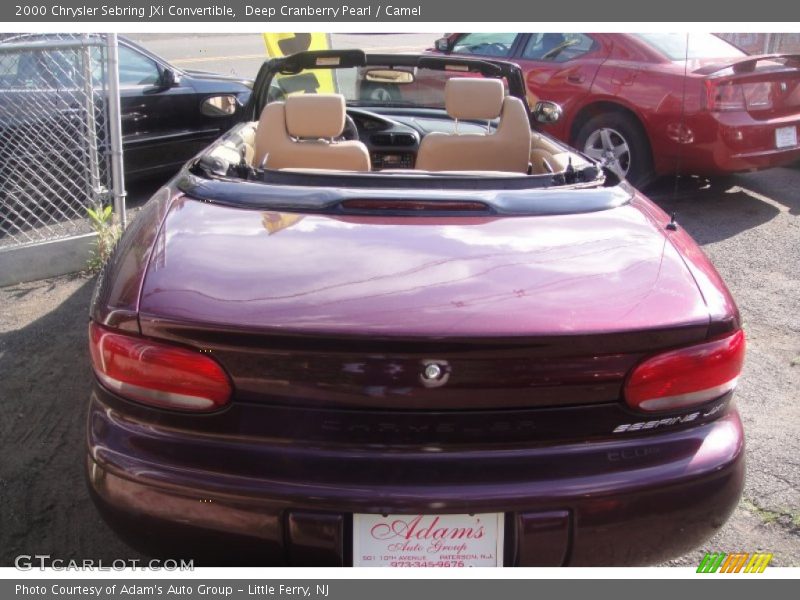 Deep Cranberry Pearl / Camel 2000 Chrysler Sebring JXi Convertible