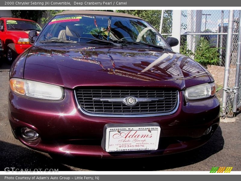 Deep Cranberry Pearl / Camel 2000 Chrysler Sebring JXi Convertible