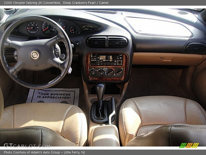 Deep Cranberry Pearl / Camel 2000 Chrysler Sebring JXi Convertible