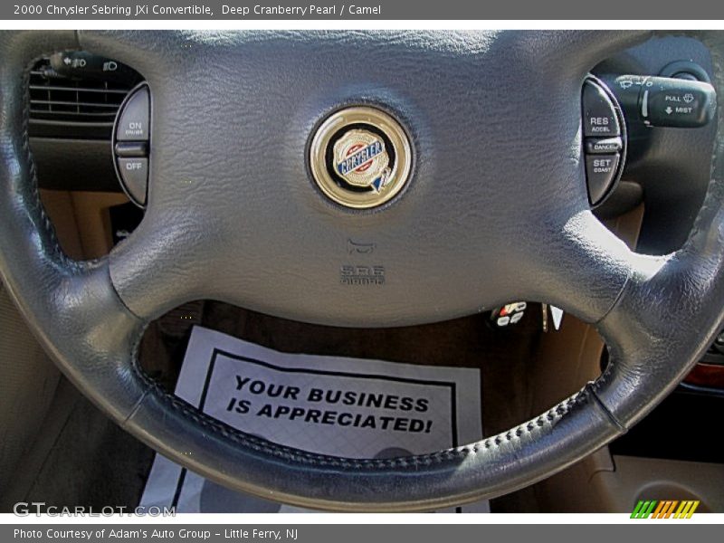 Deep Cranberry Pearl / Camel 2000 Chrysler Sebring JXi Convertible