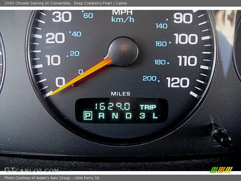 Deep Cranberry Pearl / Camel 2000 Chrysler Sebring JXi Convertible